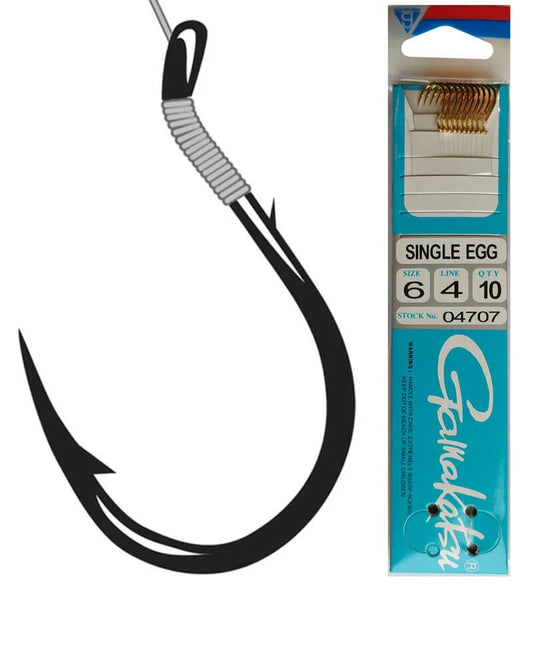 GAMAKATSU Snelled Single Egg HOOK