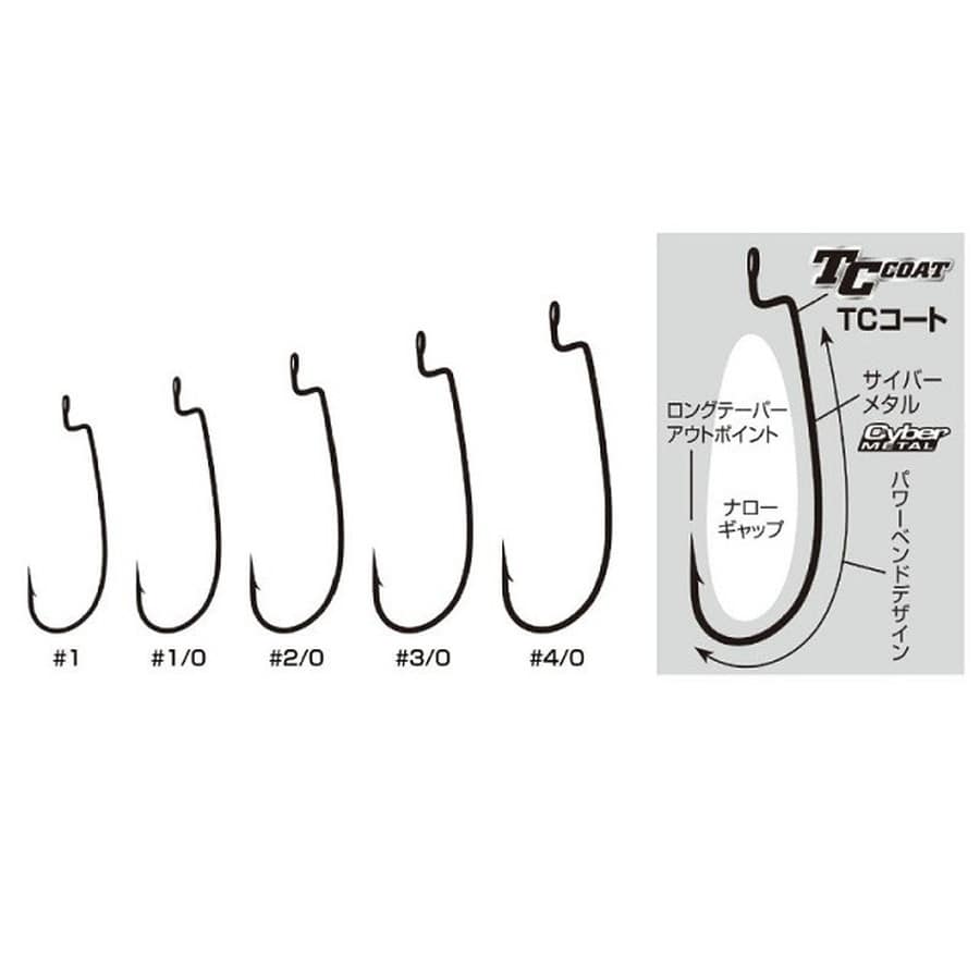 RYUGI HDE077 Double Edge Offset Worm Hook