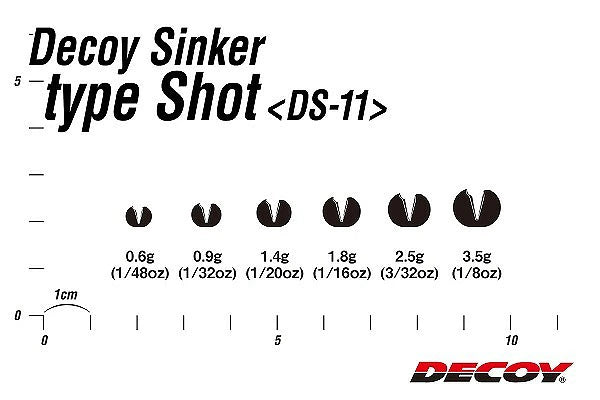 DECOY DS-11 Sinker Type Split Shot Weight