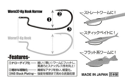 DECOY Worm 37 KG Narrow Gap HOOK