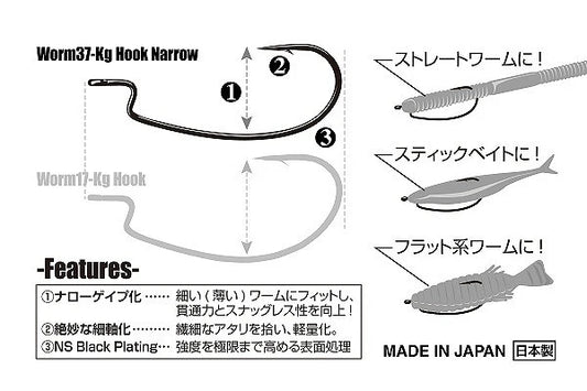DECOY Worm 37 KG Narrow Gap HOOK