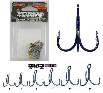 OWNER ST-41 Round Bend 2X Treble HOOK