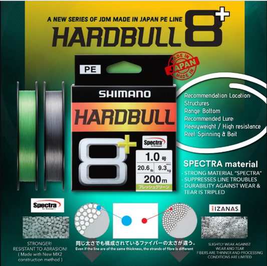 SHIMANO Hard Bull 8+ PE Braided Fishing Line