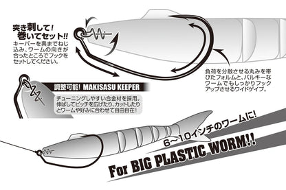 DECOY Worm 30M Makisasu HOOK Magnum